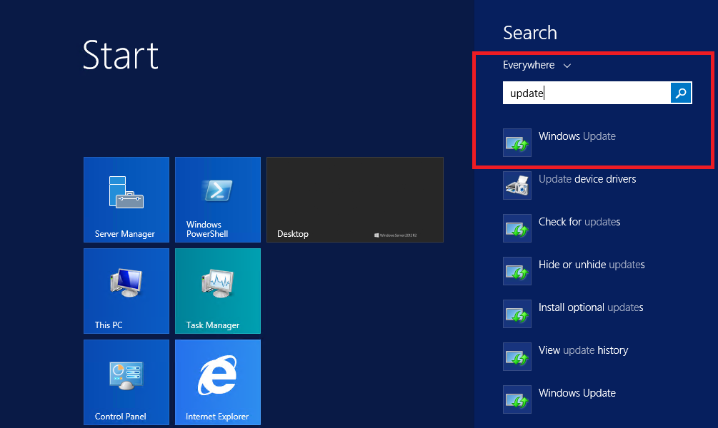 Server 2012 R2 Windows Updates
