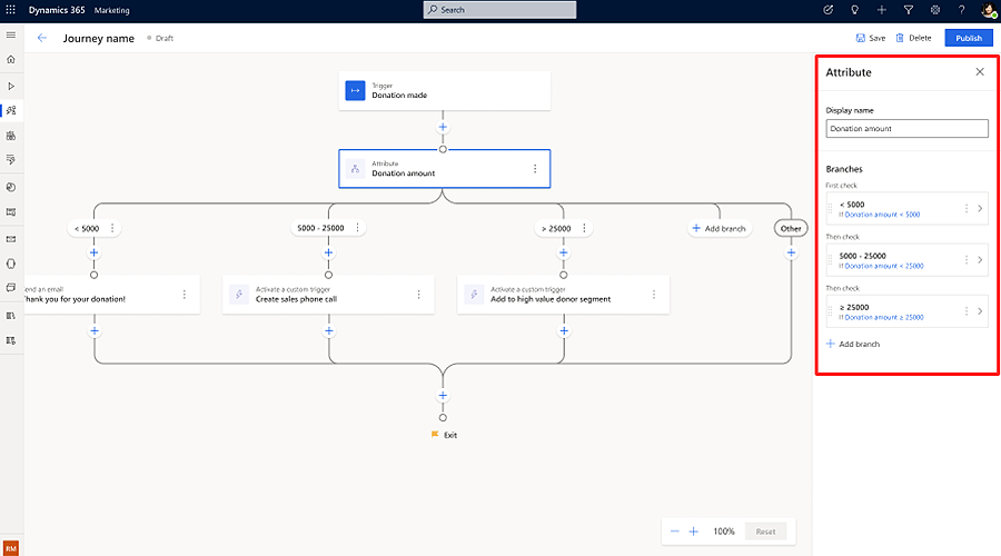 Dynamics 365 real time marketing journey