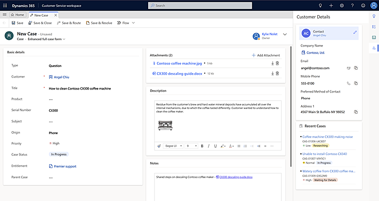 Enhanced case form