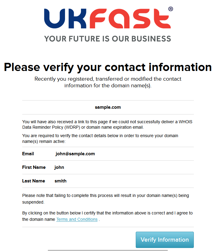 Registration Verification