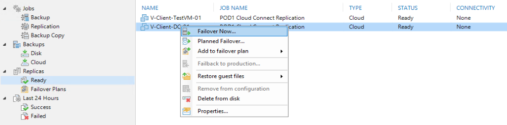 Veeam Partial Failover